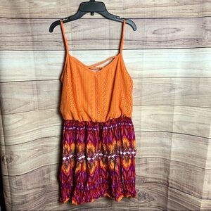 City Triangles Orange Southweat Dress Jr L